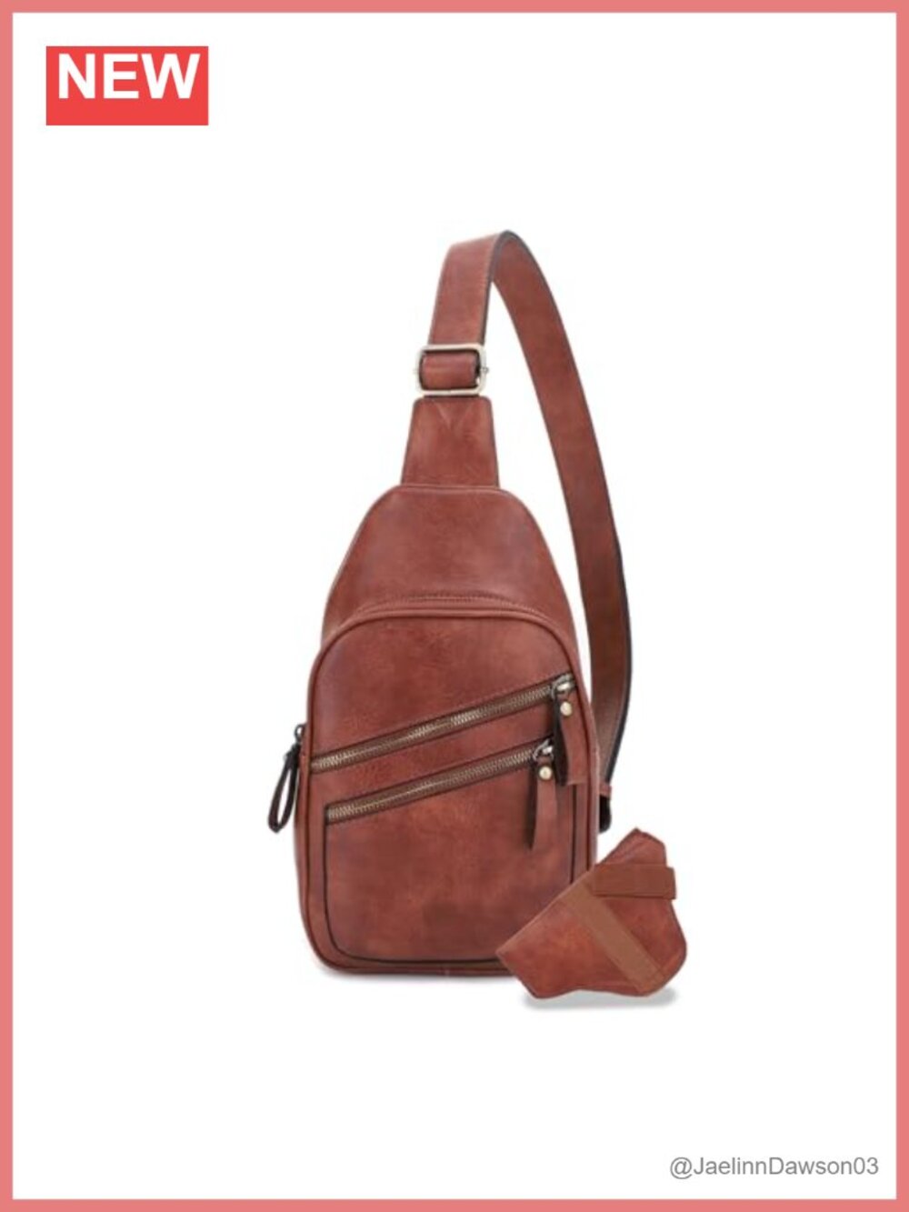 Unisex Faux Leather Sling Bag Crossbody Backpack Concealed Carry Purse